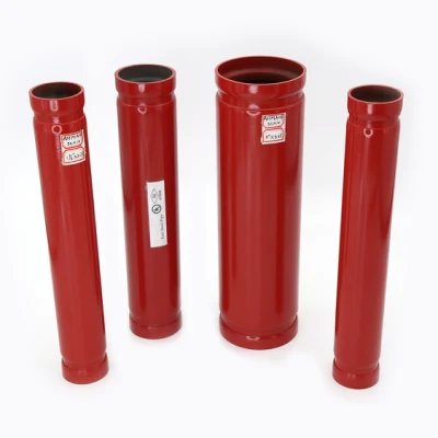 Sch40 Fire Protection Sprinkler Steel Pipes Red Painting ASTM A795/A53 Fire Fighting Sprinkler Grooved Seamless Carbon Steel Pipe